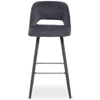 Interiors by PH Velvet Bar Chair - Grey