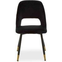 Interiors by PH Velvet Dining Chair - Black