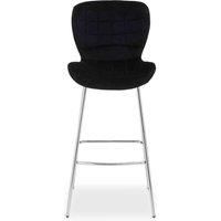 Interiors by PH Black Velvet Bar Chair
