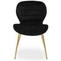Interiors by PH Black Velvet Dining Chair