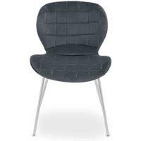 Interiors by PH Grey Velvet Dining Chair