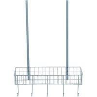 Interiors by PH Wire Over The Door Hooks With Shelf - Grey