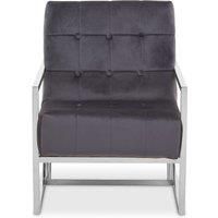 Black Velvet Arm Chair, Comfortable Armchair with Button tufting, Velvet Upholstery Lounge Chair for Home