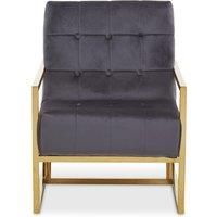 Black Velvet Arm Chair, Comfortable Armchair with Button tufting, Velvet Upholstery Lounge Chair for Home