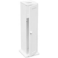 Premier Housewares Floorstanding Toilet Roll Holder - White