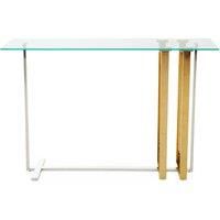 Premier Housewares Sleek Design Console Table, Contemporary Console Table For Livingroom, Versatile Console Table For Sofa in Gold