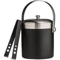 Premier Housewares Ice Bucket with Tongs  Black