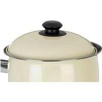 Premier Housewares Pots And Pans Sets Non Stick Set Of 3 Alloy Black / Cream Cookware Everyday Use Kitchen Set Dishwasher Safe Cooking Pans With Lids