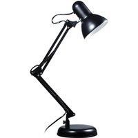 Premier Housewares Fully Adjustable Desk Lamp - Black Metal