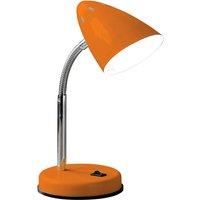 Premier Housewares Bedside Table Lamp Orange Gloss Desk Lamps Metal Reading Light Spot Light Book Light Desk Lamp - orange gloss 36.5 x 13 x 13 cm