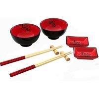 Premier Housewares Chinese Dining Set - 8 Pieces, Red