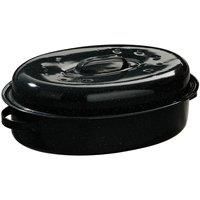 Premier Housewares Oval Casserole Dish - 42 cm, Black Speckled