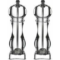 Premier Housewares Pepper Mills Grinders Set of 2 Pepper Grinder Pepper Mill Acrylic Mill Grinder Black Pepper Mill Pepper Grinder Refillable