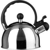 1 Litre Mirror Finish Stainless Steel Whistling Kettle Retro Style Reflective