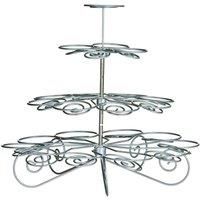 Premier Housewares 4-Tier Cupcake Stand - Chrome