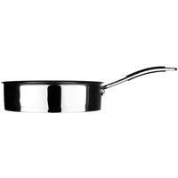 Premier Housewares Frying Pan Silicone Lined Frying Pan Non-Stick Clear Glass Pancake Frying Pan Black Handle Omelette Pan Stainless Steel Pan