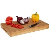 Premier Housewares Butchers Chopping Board with Handles - Bamboo
