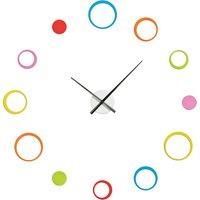 DIY Wall Clock Multi-Coloured & Chrome Premier Housewares NEW (K)