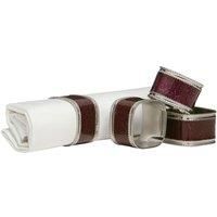 Premier Housewares Square Glitter Napkin Rings - Set of 4, Purple