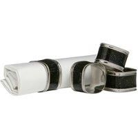 Premier Housewares 1403763 Square Glitter Napkin Rings - Black, Set of 4, H4 x W3 x D4cm