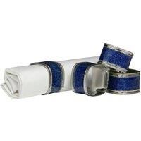 Premier Housewares Square Glitter Napkin Rings - Set of 4, Sapphire Blue