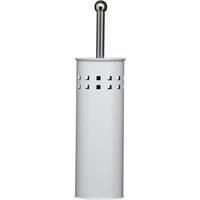 Premier Housewares Square Design Toilet Brush and Holder, 38 x 10 x 10 cm - White