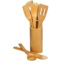 Premier Housewares Utensil Holders Bamboo Utensil Set Bamboo Utensils Utensil Holder Set of 6 Kitchen Utensil Holder 32 Cm X 8 Cm X 8 Cm