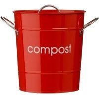 Compost Bin  Kitchen -Household in  Red Black and Cream - Heavy Duty