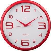 Premier Housewares Round Wall Clock - Matt Red