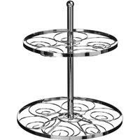 Premier Housewares Swirl 2-Tier Cake Stand - Chrome