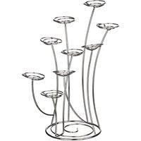 Premier Housewares Swirl Cake Stand, 9 Cups - Chrome