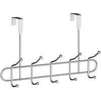 Premier Housewares 509729 10 Hook Over Door Hanger - Chrome, H25 x W41 x D14cm