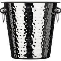 Champagne/Wine Bucket, Hammered Effect Stainless Steel