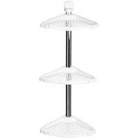 Premier Housewares 3-Tier Bathroom Corner Shelf Unit - White