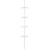 Premier Housewares 4-Tier Bathroom Corner Shelf Unit - White