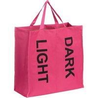 Premier Housewares 1901085 2-Section Laundry Bag - Hot Pink, H43 x W44 x D20cm