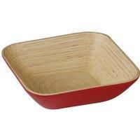 Premier Housewares Kyoto Spun Bamboo Salad Bowl - 7 x 25 x 25 cm, Red