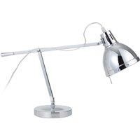 Premier Housewares E27 Edison Screw Adjustable Chrome Table Lamp, 40 W - Hot Pink