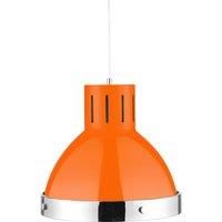 Premier Housewares E27 Edison Screw Chrome Ceiling Pendant, 60 W - Orange