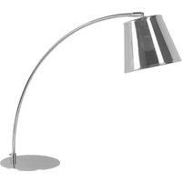 Premier Housewares E27 Edison Screw 60 W Table Lamp with PVC Shade - Chrome/Silver