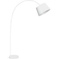 Interiors By Premier Floor Lamp Arched - White Metal/Fabric Shade