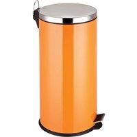 Premier Housewares 506451 30 L Pedal Bin Slim Orange Kitchen Bin Recycle Bins for Kitchen Stainless Steel Recycling Bins Kitchen Bins 65 x 30 x 36 cm