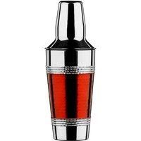 Premier Housewares Cocktail Shaker with Hammered Red Band - Stainless Steel