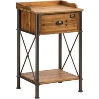 New Foundry Foundry Table 1 Drawer Fir Wood/Metal