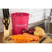 Premier Housewares Compost Bin Hot Pink Compost Bin Kitchen Steel Garden Compost Bin Outdoor Compost Bin Zinc Compost Bins Garden Kitchen Compost Bin