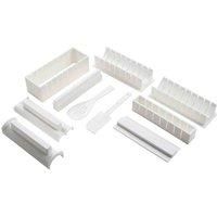 Premier Housewares 806605 Sushi Making Kit, 10 Piece Set - White , H15 x W21 x D9cm