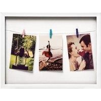 Maison By Premier Washing Line White Plastic 3 Peg Photo Frame