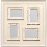 Premier Housewares Multi-Photo Frame for 4 Photos of 4 x 6-Inch Size, Cream