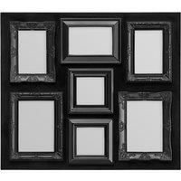 Premier Housewares Multi-Photo Frame for 3 Rectangular Photos of 4 x 6-Inch/2 Rectangular Photos of 5 x 7-Inch/2 Square Photos of 4 x 4-Inch Size, Black