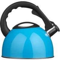 Premier Houseware Whistling Kettle Travel Kettle Heat Resistant Handle Coffee Kettle Stainless Steel Kettle Blue Kettle Stove Kettle 2.5 L 22Hx23Wx20D